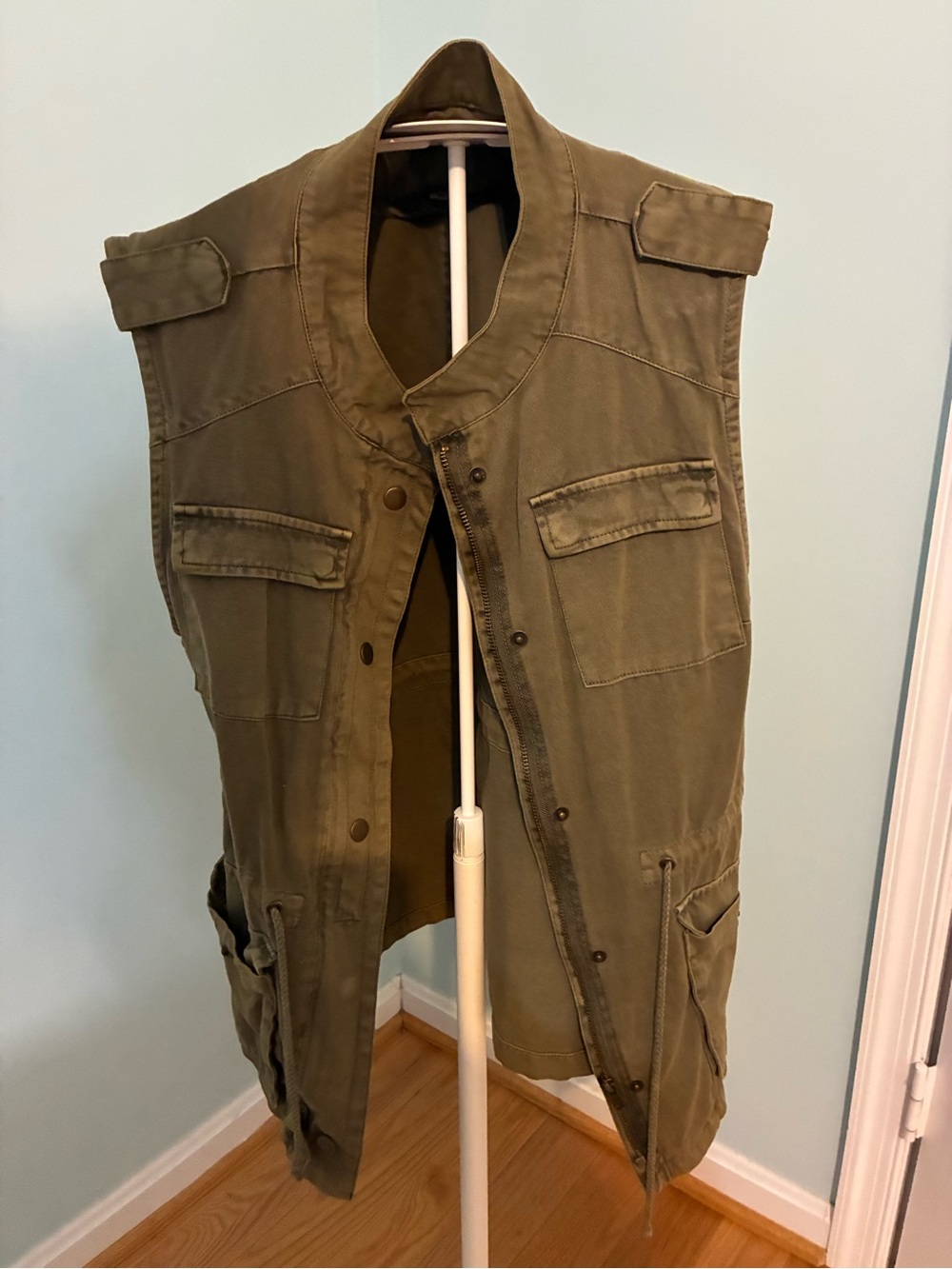 Per Se Olive Utility Field Vest